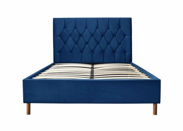 Paisley Double Ottoman Bed | Blue