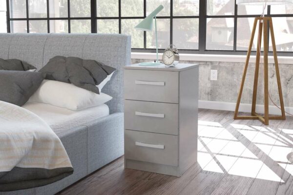 Bali 3 Drawer Bedside | Grey