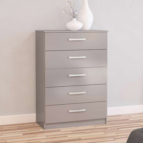 Bali 5 Drawer Chest | Grey