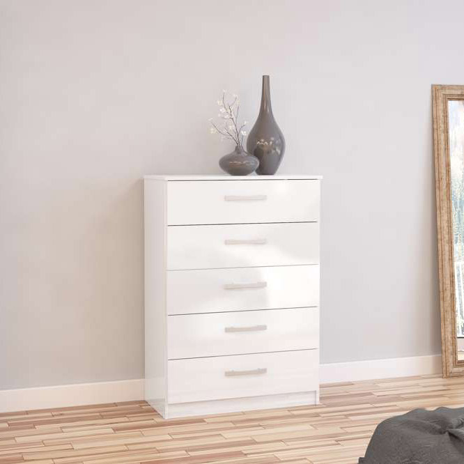 Bali 5 Drawer Chest White Oak World