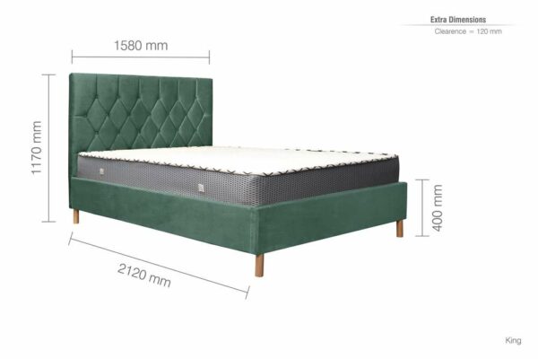 Paisley King Bed | Green