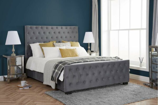 Peebles Double Bed | Grey