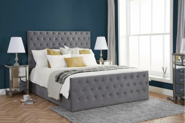 Peebles Super King Ottoman Bed | Grey