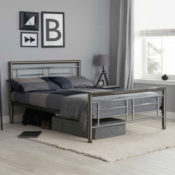 Viewpark Double Bed | Silver