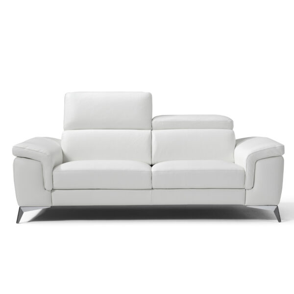 Valentina Italian Leather 3 Seat Sofa | White