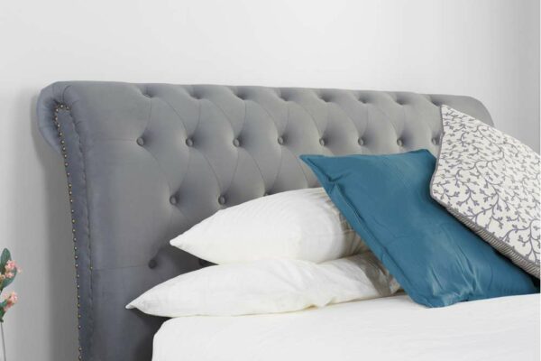 Connah Super King Bed | Grey