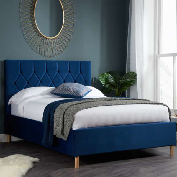 Paisley Small Double Bed | Blue