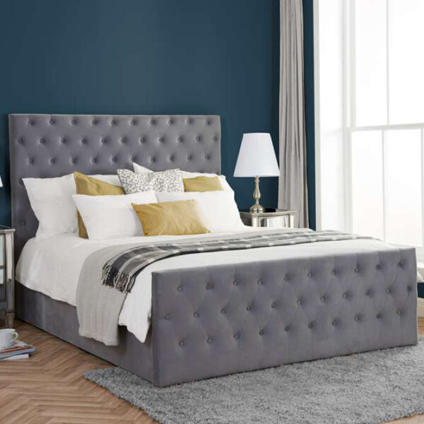 Peebles Double Bed | Grey