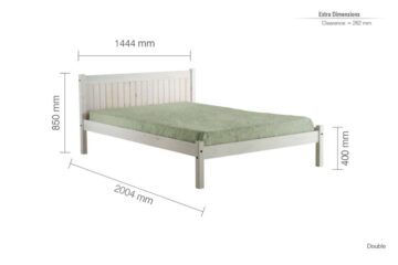 Neath Double Bed | White