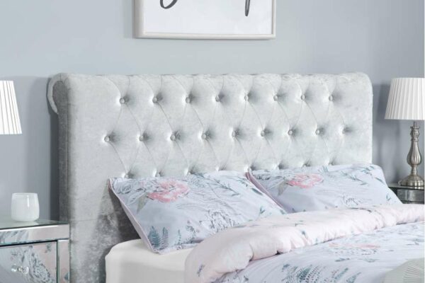 Crewe Small Double Bed | Grey