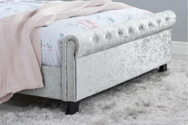 Crewe Small Double Bed | Grey