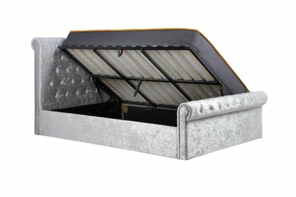 Crewe Double Ottoman Bed | Grey