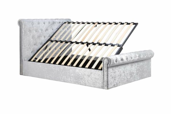 Crewe Double Ottoman Bed | Grey