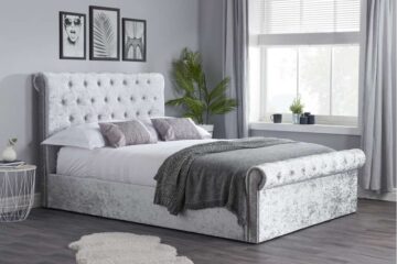 Crewe Grey 4′ Small Double Ottoman Bed