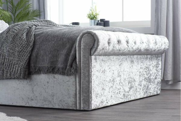 Crewe Double Ottoman Bed | Grey