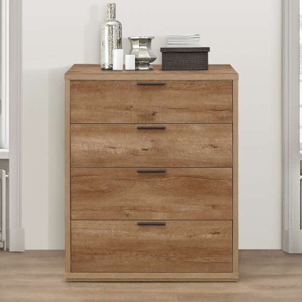 Crosby 4 Drawer Chest | Rustic Oak