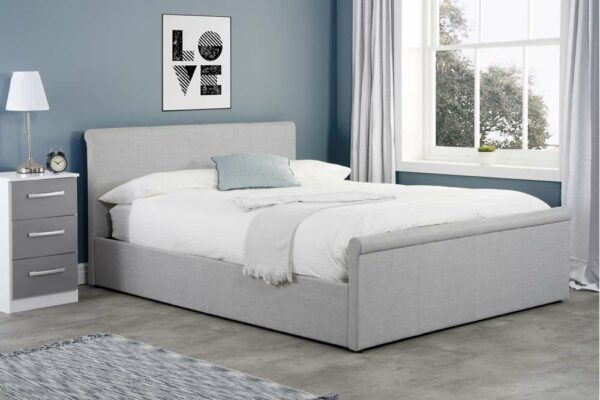 Ealing King Ottoman Bed | Grey