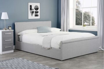 Ealing Grey 4’6 Double Ottoman Bed