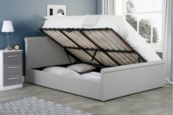 Ealing King Ottoman Bed | Grey