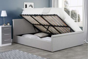 Ealing Grey 4’6 Double Ottoman Bed