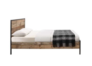 Zeya 4’6 Double Bed | Rustic Finish