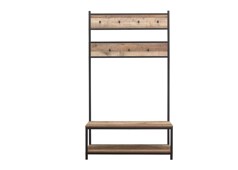 Zeya Coat Rack & Bench Oak World