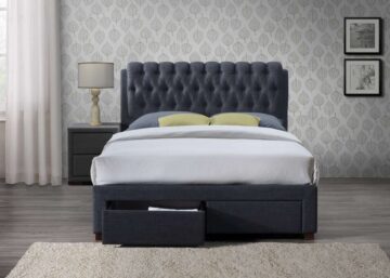 Fazeley Charcoal Grey 4’6 Double Bed