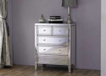 Silver Rugeley 2 Over 3 Chest | Mirrored