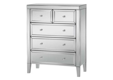 Silver Rugeley 2 Over 3 Chest | Mirrored