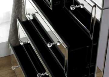 Silver Rugeley 2 Over 3 Chest | Mirrored