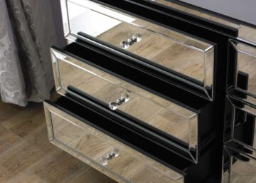 Silver Rugeley 6 Drawer Chest | Mirrored