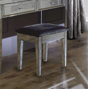 Rugeley Silver Stool | Mirrored