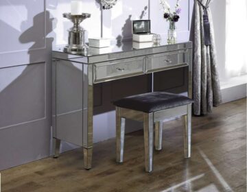 Rugeley Silver Stool | Mirrored