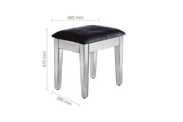 Rugeley Silver Stool | Mirrored