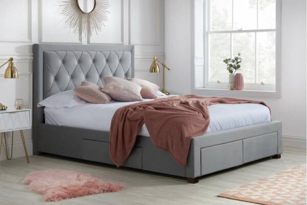 Walton Double Bed | Grey