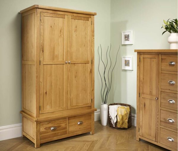 Fernando 2 Door 2 Drawer Wardrobe | Oak