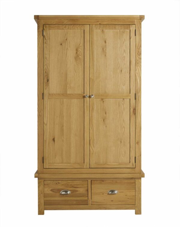 Fernando 2 Door 2 Drawer Wardrobe | Oak