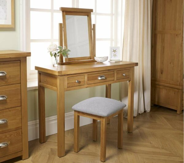 Fernando 3 Drawer Dressing Table | Oak