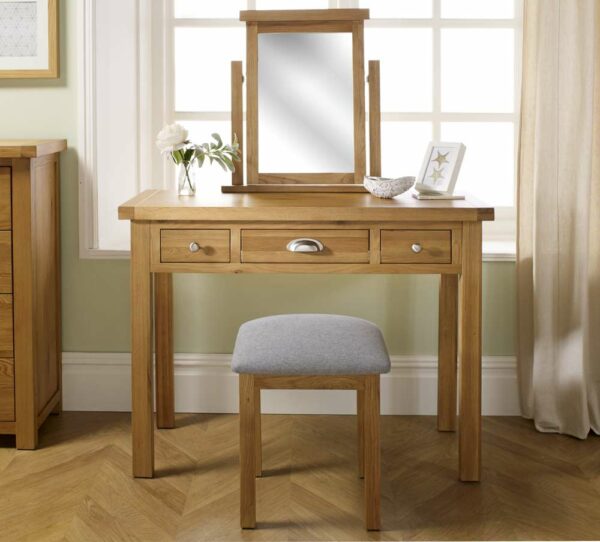 Fernando 3 Drawer Dressing Table | Oak