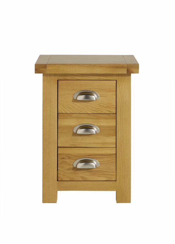 Fernando Small 3 Drawer Bedside | Oak