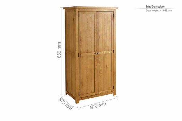 Fernando 2 Door Wardrobe | Oak