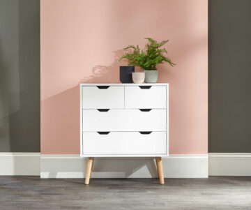 Kathmandu White 2 Over 2 Chest of Drawers