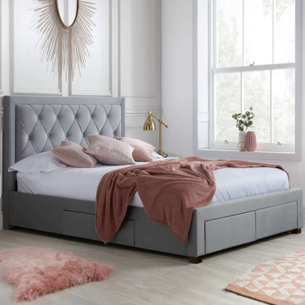 Walton Double Bed | Grey