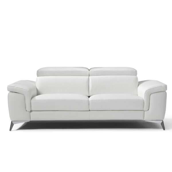 Valentina Italian Leather 3 Seat Sofa | White