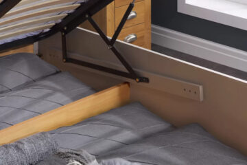 Denbeigh Pearl Grey 5′ King Size Ottoman Bed