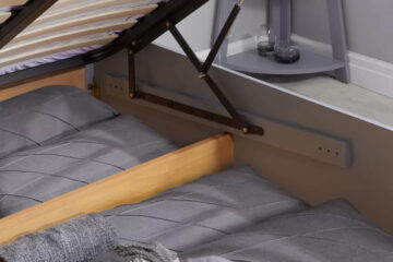 Denbeigh Stone Grey 3′ Small Double Ottoman Bed