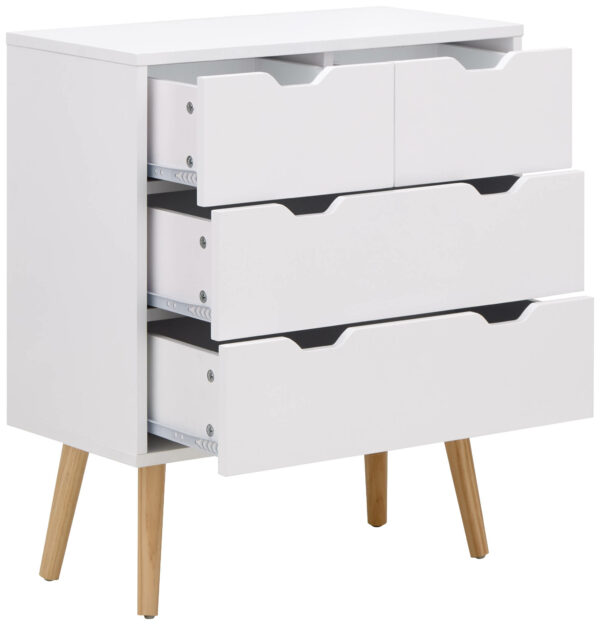 Kathmandu 2 Over 2 Chest Of Drawers | White | Self Assembly
