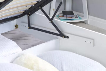 Denbeigh White 5′ King Size Ottoman Bed