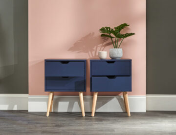 Kathmandu Blue Pair of 2 Drawer Bedside Cabinets