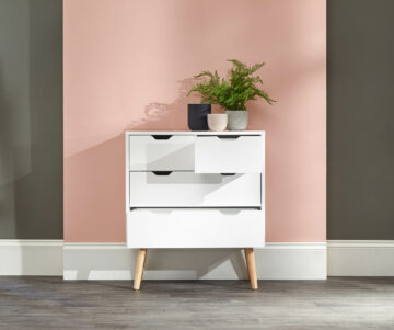 Kathmandu White 2 Over 2 Chest of Drawers